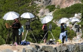 Umbrellas near Sierra Buttes